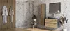 A modern bathroom with a vanity, sink, shower, and decorative elements. Náhled obrázku produktu