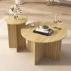 Merax table basse set de 2, plateau de table rond , 76x50 Voir les images du produit 1