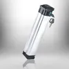 A silver e-bike battery pack with a black top and a key inserted into a lock, set against a gradient background. Anteprima dell’immagine prodotto