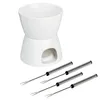 Schokoladenfondue-Set für 4 Personen, Keramik-Fonduebecher Produktbild-Vorschau 1
