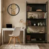 Horloge murale grande sans tic-tac LOFT OVAL métal noir 3D Voir les images du produit 3