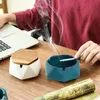 Keramický popolník s vekom, odolný proti vetru, popolník na Náhľad obrázku produktu 4