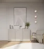Selsey Arkadia - Buffet 3 portes avec découpe en arc, gris Voir les images du produit 2