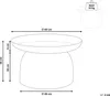 BELIANI Couchtisch Pastellrosa Metall Rund Moderner Stil Produktbild-Vorschau 3