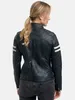 Tazzio Damen Lederjacke F513 (Navy, L) Produktbild-Vorschau 3