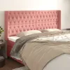 vidaXL Kopfteil mit Ohren Rosa 183x16x118/128 cm Samt - Produktbild-Vorschau 2