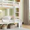 A white bunk bed with bedding and storage baskets. Anteprima dell’immagine prodotto