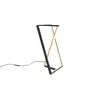 A modern LED table lamp with a black and gold frame, shown against a white background. Náhľad obrázku produktu