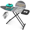 An ironing board with folded clothes on it, a tag, and a heat-resistant pad. Produktbild-Vorschau