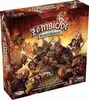The image shows the front and side of a board game box for Zombicide: Black Plague. The artwork depicts a chaotic scene of survivors fighting zombies. Náhled obrázku produktu