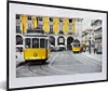 MuchoWow® Gerahmtes Poster Die beiden gelben Straßenbahnen Produktbild-Vorschau 1