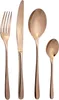 A set of four copper-colored cutlery pieces arranged on a white background. Podgląd zdjęcia produktu