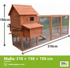 Kuriňa s vonkajším výbehom z dreva, 2 hniezdiace boxy s 4 Náhľad obrázku produktu 4
