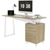 Grand bureau avec rangements, MDF, 3 tiroirs, 130 x 55 x 75 Voir les images du produit 11