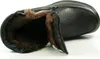 A black leather boot lined with brown fur, shown from a top-down perspective with the opening facing the viewer. Náhľad obrázku produktu