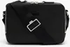 A black Lacoste crossbody bag is shown against a white background. Voir les images du produit