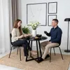 Stół okrągły 80 cm do salonu jadalni czarny blat nowoczesny Podgląd zdjęcia produktu 12