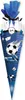 itenga DEKO-SET für SCHULTÜTE FUSSBALL blau weiß Produktbild-Vorschau 3
