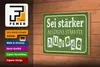 Holzschild Spruch 18x12cm sei stärker als deine Ausrede Produktbild-Vorschau 3