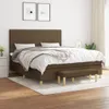 Boxspringbett mit Matratze Dunkelbraun 180x200 cm Stoff Produktbild-Vorschau 1