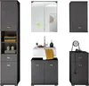 Unterschrank >Peter< in anthazit aus MDF - 38x73x30cm Produktbild-Vorschau 2