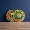 4er Set Tischsets, Platzsets rund Floral Blumen bunt Kork Produktbild-Vorschau 5