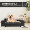 Hundesofa Gepolstert Cord Dunkelgrau Produktbild-Vorschau 6