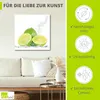 ARTland Leinwandbild Limette mit Spritzwasser Größe: 50x50 Produktbild-Vorschau 2