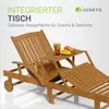 Juskys® Sonnenliege SunScape Natur, Akazie Holz mit Produktbild-Vorschau 4