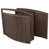 vidaXL Bain de soleil pliable avec support Poly rotin brun Voir les images du produit 6
