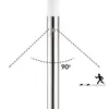 Diagram showing the 90-degree detection range of an outdoor lamp with a motion sensor. Produktbild-Vorschau
