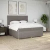 Boxspringbett mit Matratze Taupe 200x200 cm Stoff Produktbild-Vorschau 3