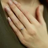 0,19 Carat Diamant Solitär Antragsring 14 Karat Weißgold Produktbild-Vorschau 2