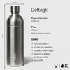 VIOK bottiglia acciaio inox 1,3 per Aarke Carbonator 3 & 2 Anteprima dell’immagine prodotto 3