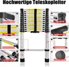 A diagram illustrating the features of a telescopic ladder. Voir les images du produit