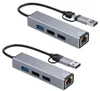 rozbočovač 4 v 1 Type-C/A na USB 3.0 / LAN RJ45 Fast Náhľad obrázku produktu 2
