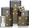 UISEBRT 3er Set LED-Kerzen mit Lichterkette, flammenlos, Produktbild-Vorschau 1