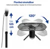 A diagram illustrating the adjustable features of a fan, including height and oscillation range. Podgląd zdjęcia produktu