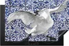 KitchenYeah© Herdabdeckplatte Schwan - Kunst - Delfter Blau Produktbild-Vorschau 1