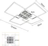 ZMH Deckenlampe LED Deckenleuchte Wohnzimmer 64CM Produktbild-Vorschau 7
