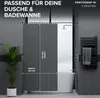 ovimar Magnetischer Duschvorhang Elgafossen grau waschbar Produktbild-Vorschau 4
