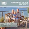Gartenbank Teakholz 120 cm mit Motiv-Rückenlehne – massiv, Produktbild-Vorschau 7