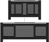 vidaXL Rivestimento per radiatori in MDF nero 205 cm Anteprima dell’immagine prodotto 12