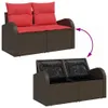 Möbel Gartensofa-set mit Kissen mit Speicher 7 pcs Braun Produktbild-Vorschau 11