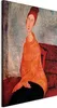 Vlies Leinwandbild - Jeanne Hebuterne in a Yellow Sweater Produktbild-Vorschau 2