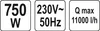 Pompa sommergibile per acque reflue 750W, 11000 l/h, Inox, Anteprima dell’immagine prodotto 5