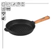 Ø26cm Grillpfanne Gusseisen Induktion Holzgriff Bratpfanne Produktbild-Vorschau 7