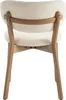 Lot de 2 chaises en bois clair et tissu boucle beige AURA Voir les images du produit 5