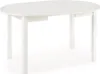 A white oval dining table with drop leaves, shown from a front-side angle against a white background. Náhľad obrázku produktu