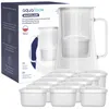 AquaFloow MaxiGlass glazen waterfilterkan 3 liter, wit + 12 Productafbeelding-voorbeeld 1
